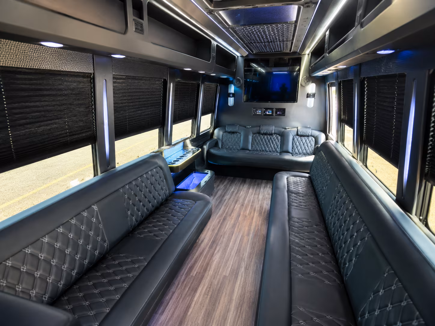 28 Passenger Party Bus Interior