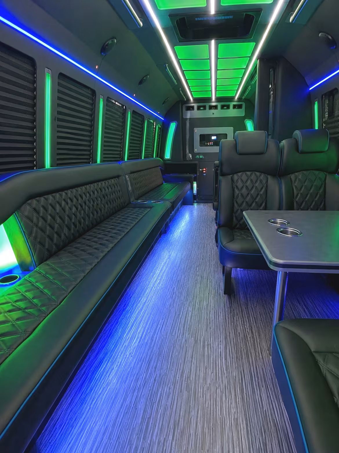 Knoxville Bachelor & Bachelorette Transportation party bus interior
