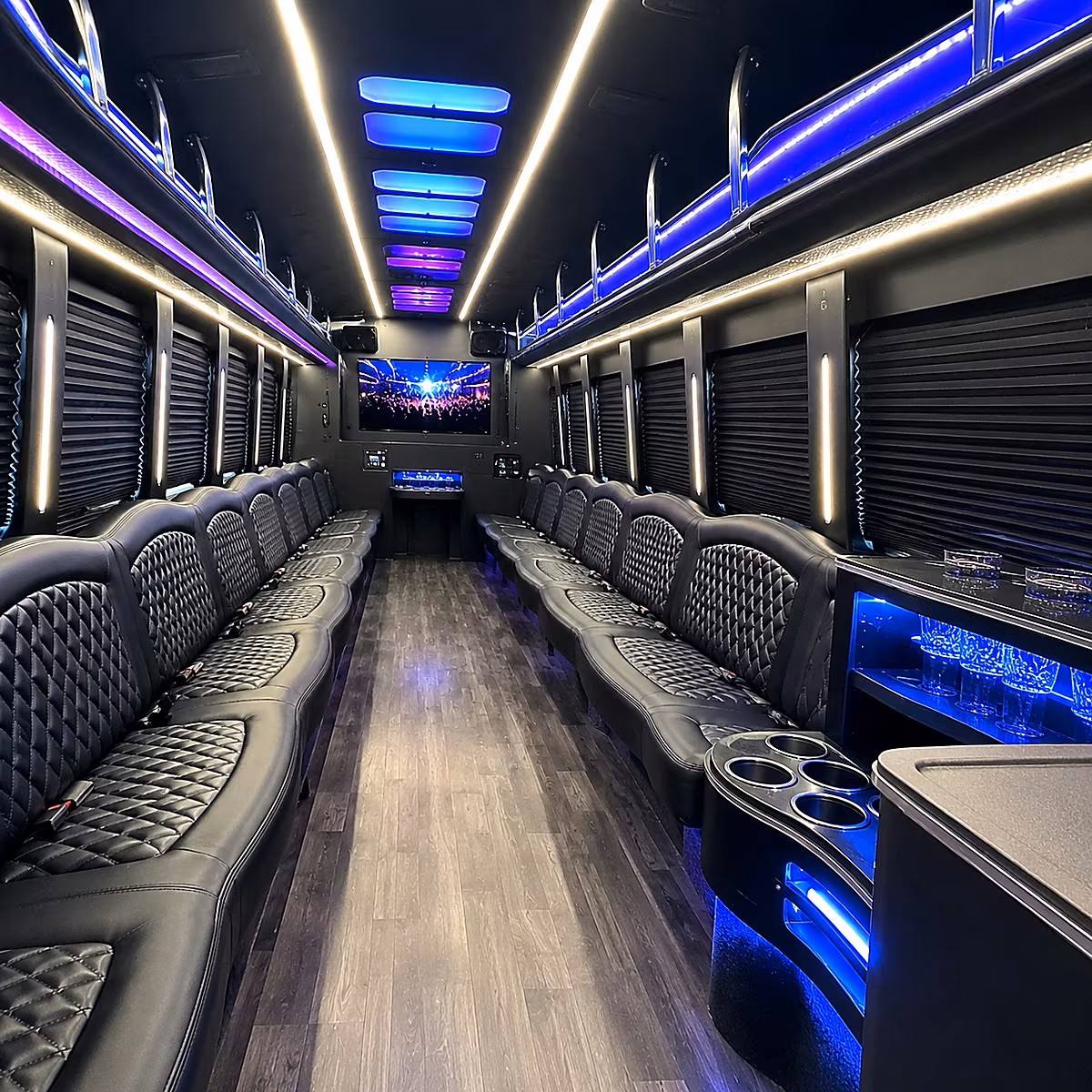Knoxville Wedding Transportation onboard seating
