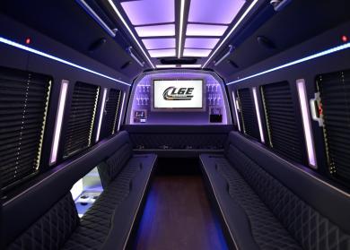 Knoxville 18 Passenger Limo Bus Interior