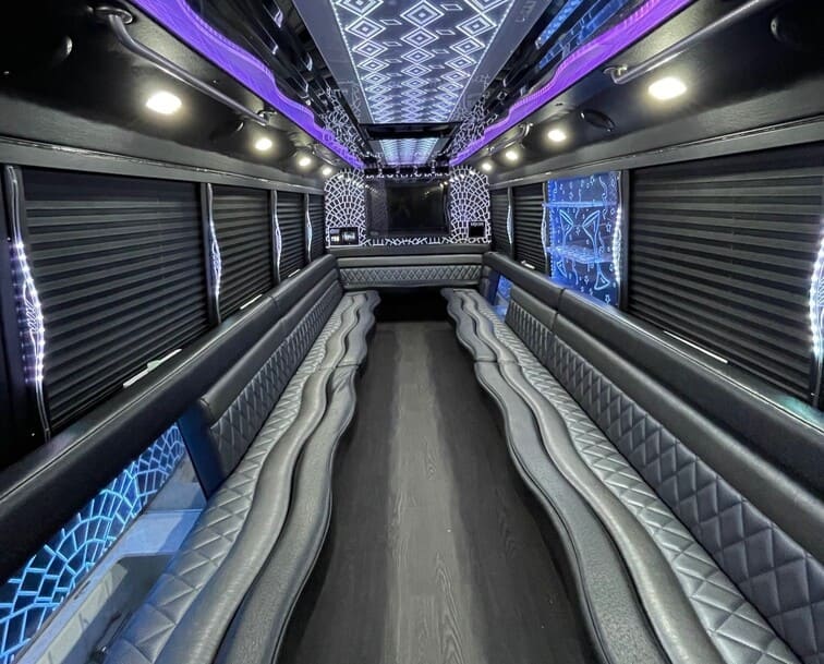 Huntsville 30 Passenger Party Bus White Interior