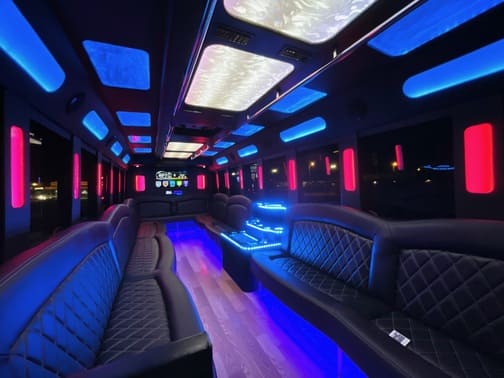 Franklin 35 Passenger Party Bus Interior