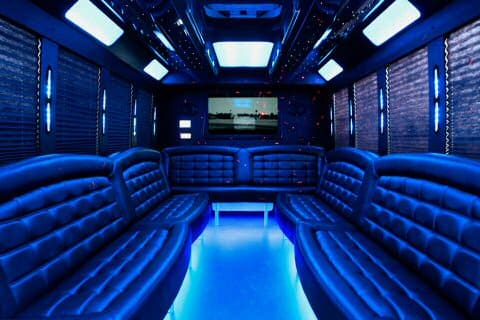 Huntsville 36 Passenger Party Bus Interior