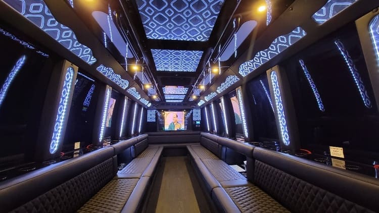 Murfreesboro 40 Passenger Limo Bus Interior